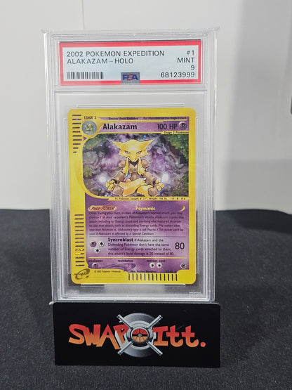 2002 pokemon expedition ALAKAZAM-HOLO psa 9