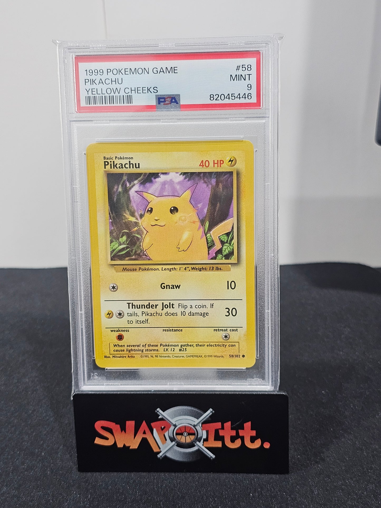 1999 pokemon game PIKACHU yellow cheeks psa 9