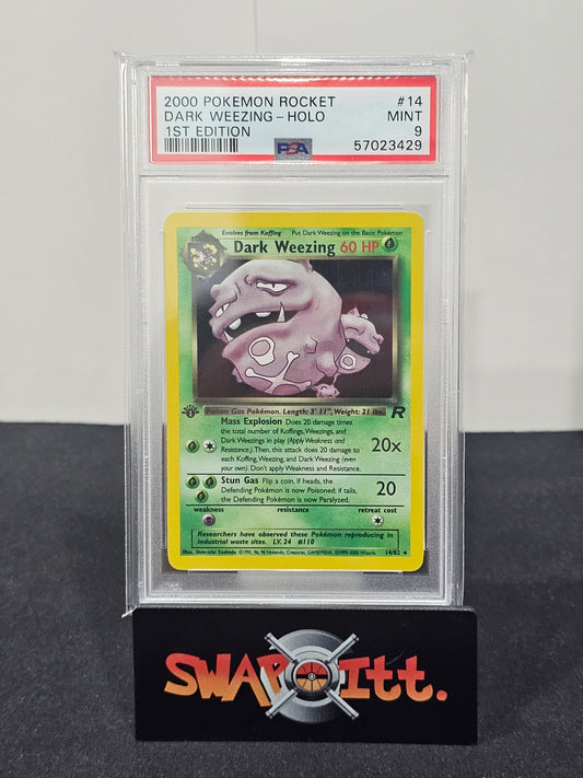 2000 pokemon rocket DARK WEEZING-HOLO 1ST EDITION psa 9