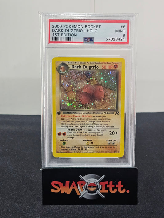 2000 pokemon rocket DARK DUGTRIO-HOLO 1ST EDITION psa 9