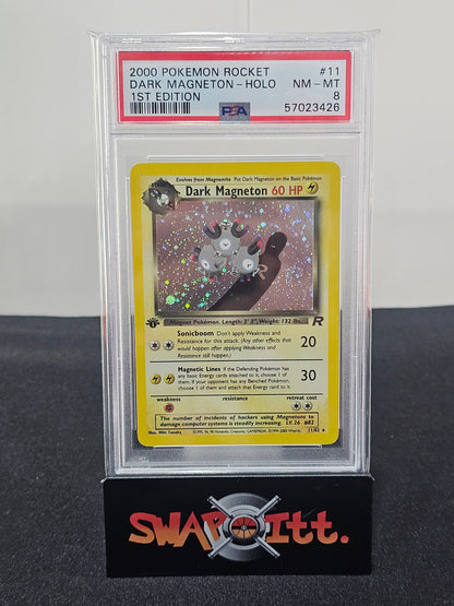 2000 pokemon rocket DARK MAGNETON-HOLO 1ST EDITION psa 8