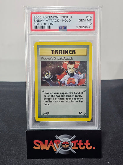 2000 pokemon gym heroes lt. SURGES ELECTABUZZ-HOLO 1ST EDITION psa 10