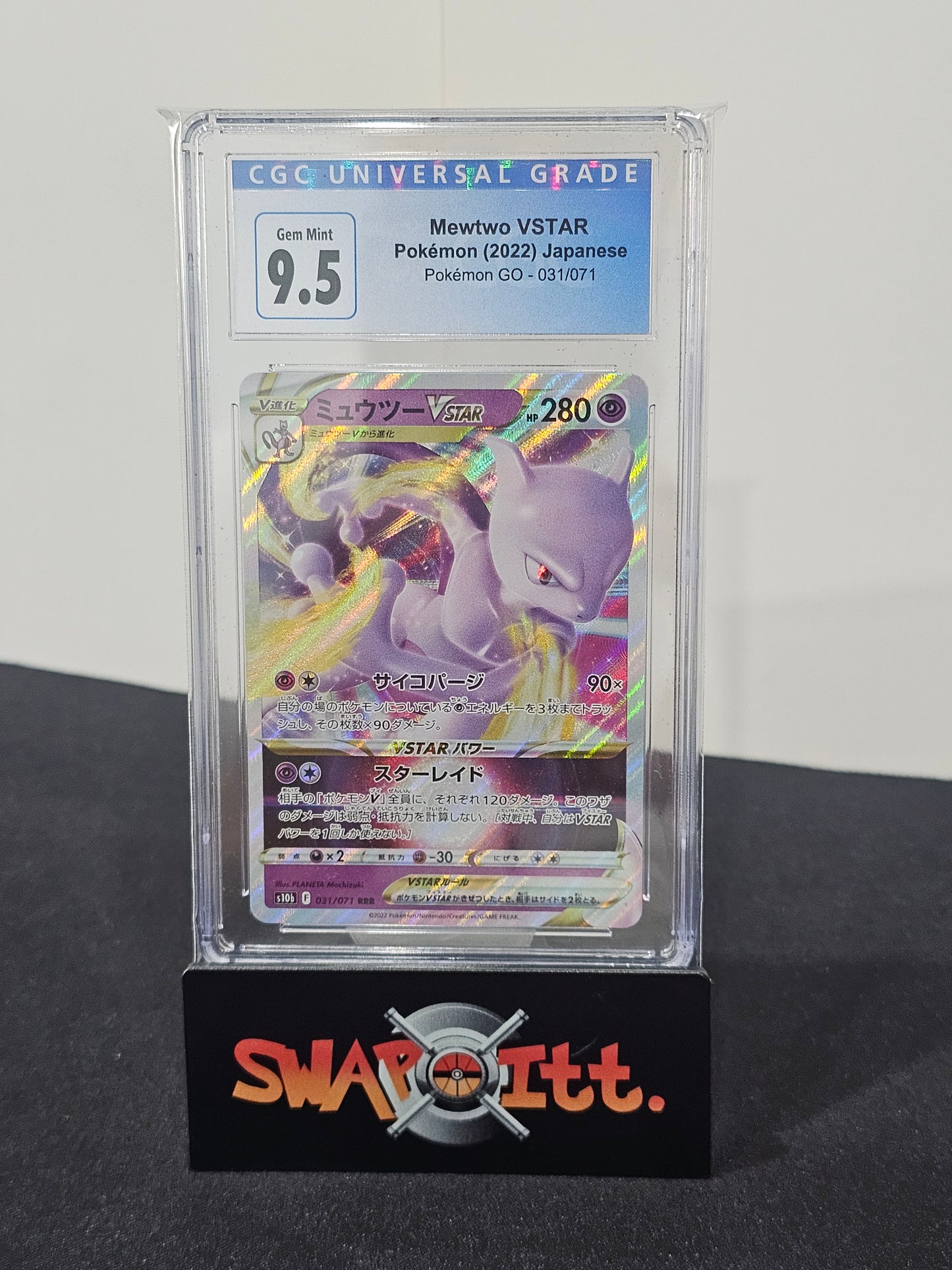 2022 pokemon japanese MEWTWO VSTAR cgc 9.5