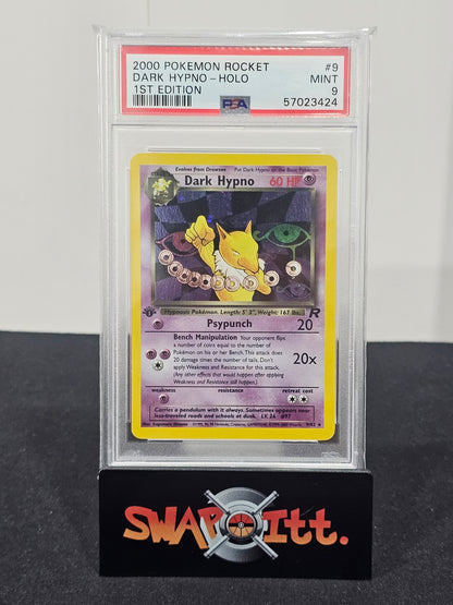 2000  pokemon rocket DARK HYPNO-HOLO 1st edition psa 9