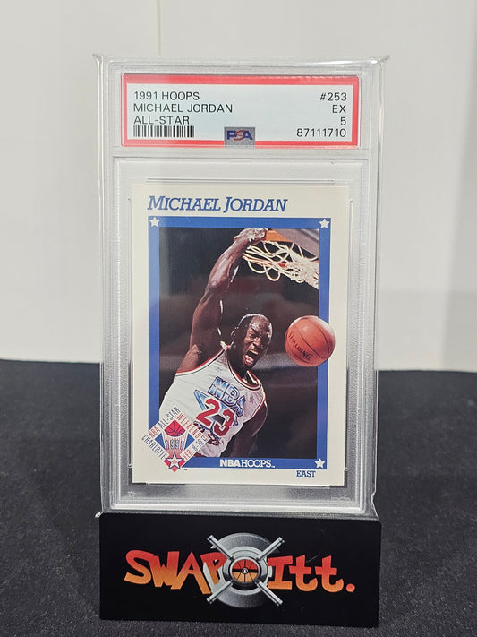 1991 hoops MICHAEL JORDAN psa 5