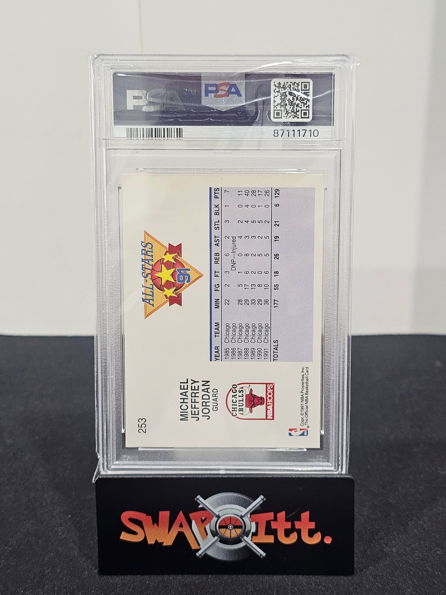 1991 hoops MICHAEL JORDAN psa 5