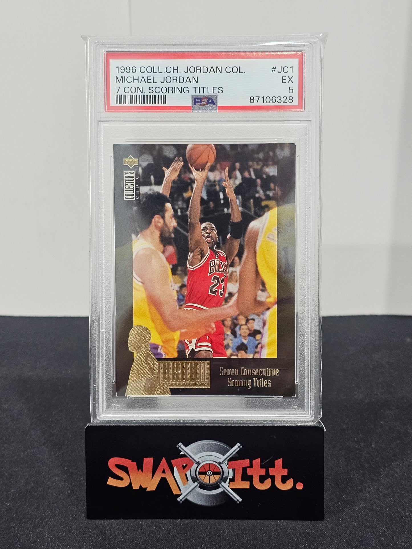 1996 upper deck collection MICHAEL JORDAN psa 5