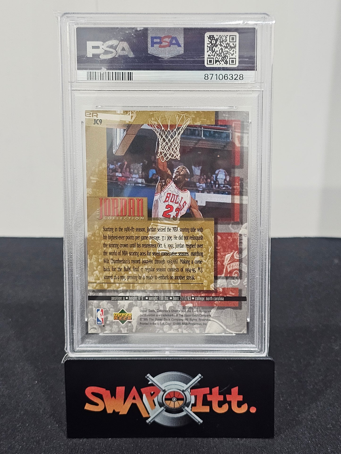 1996 upper deck collection MICHAEL JORDAN psa 5