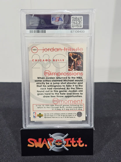 1996 upper deck jordan tribute MICHAEL JORDAN psa 7