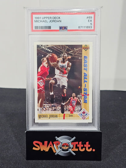 1991 upper deck MICHAEL JORDAN psa 5