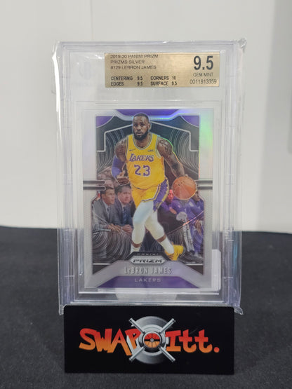 2019-20 panini prizm LEBRON JAMES silver prizm bgs 9.5