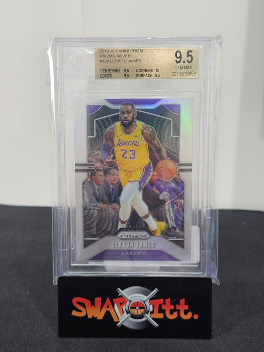 2019-20 panini prizm LEBRON JAMES silver prizm bgs 9.5