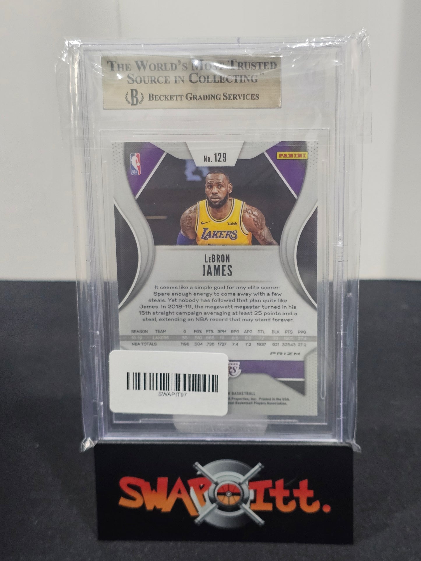 2018-20 panini prizm silver prizm LEBRON JAMES bgs 9.5