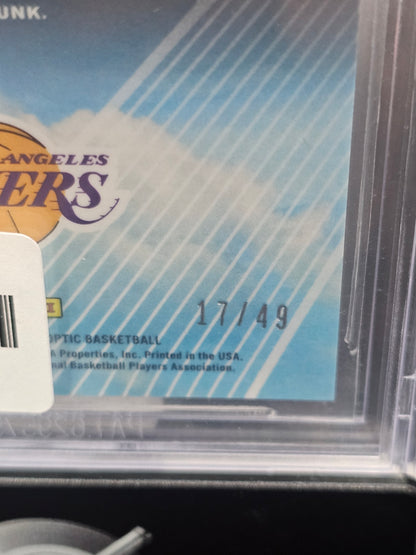 2019-20 donruss optic all clear for takeoff LEBRON JAMES 17/49 bgs 9.5