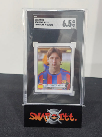 2005 Panini LIONEL MESSI Champions of Europe SCG 6.5