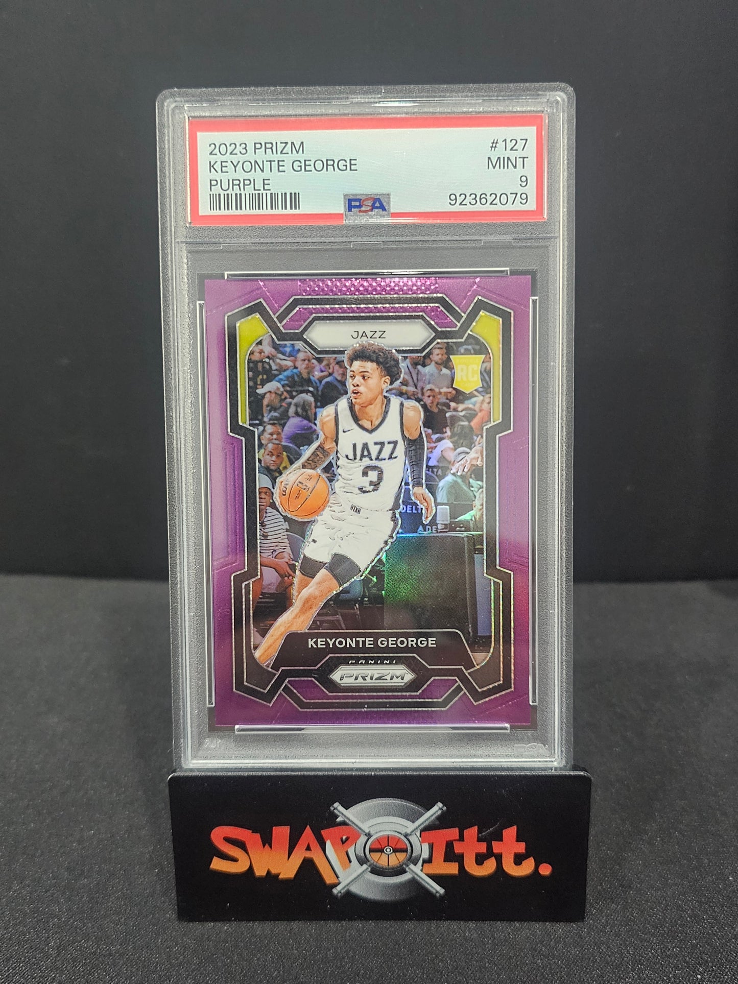 2023 prizm purple KEYONTE GEORGE psa 9 63/99