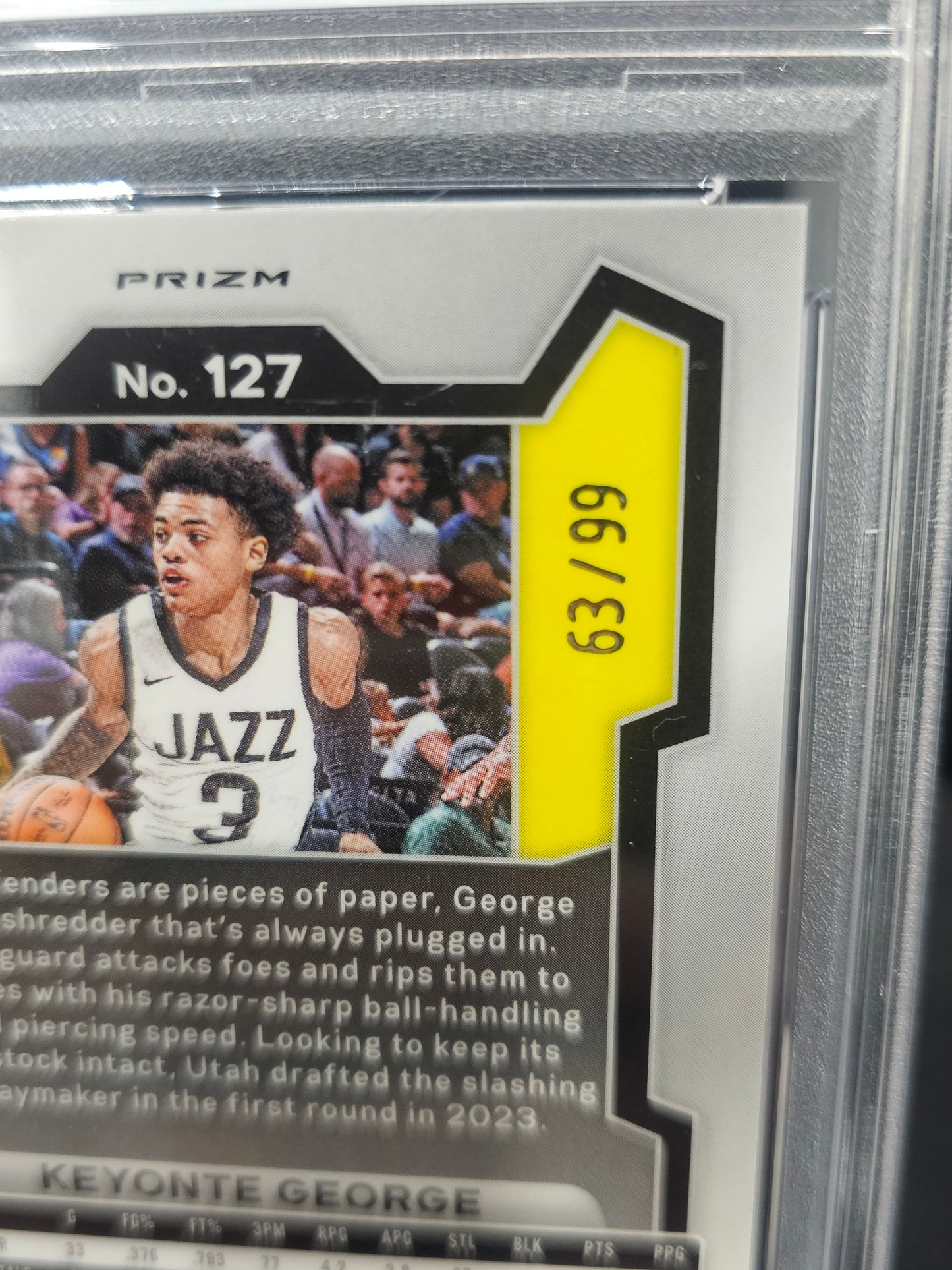 2023 prizm purple KEYONTE GEORGE psa 9 63/99