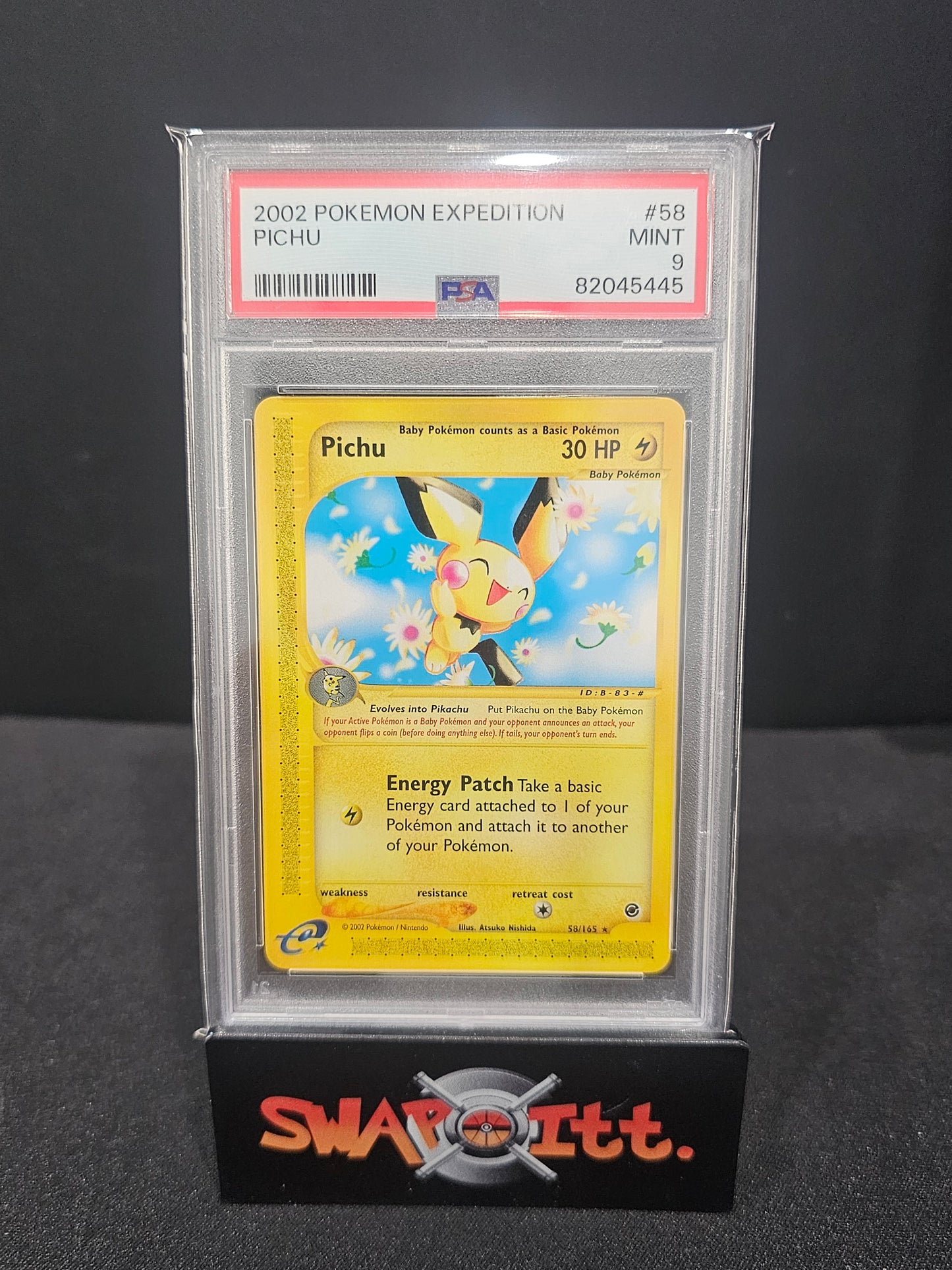 2002 pokemon expedition PICHU psa 9