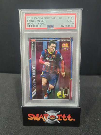 2014 panini football LIONEL MESSI bandai pfl07 psa 9