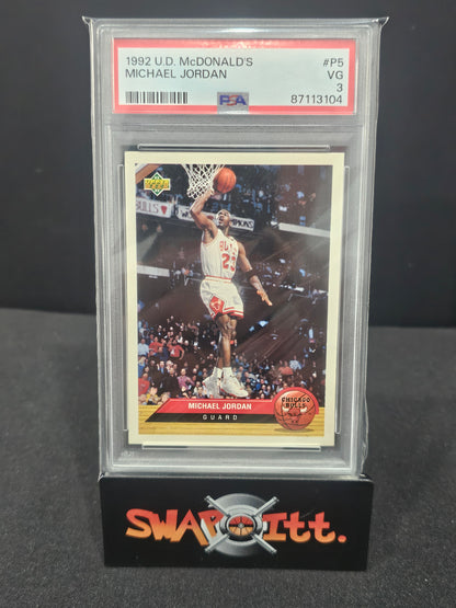 1992 upper deck mcdonalds MICHAEL JORDAN psa 3