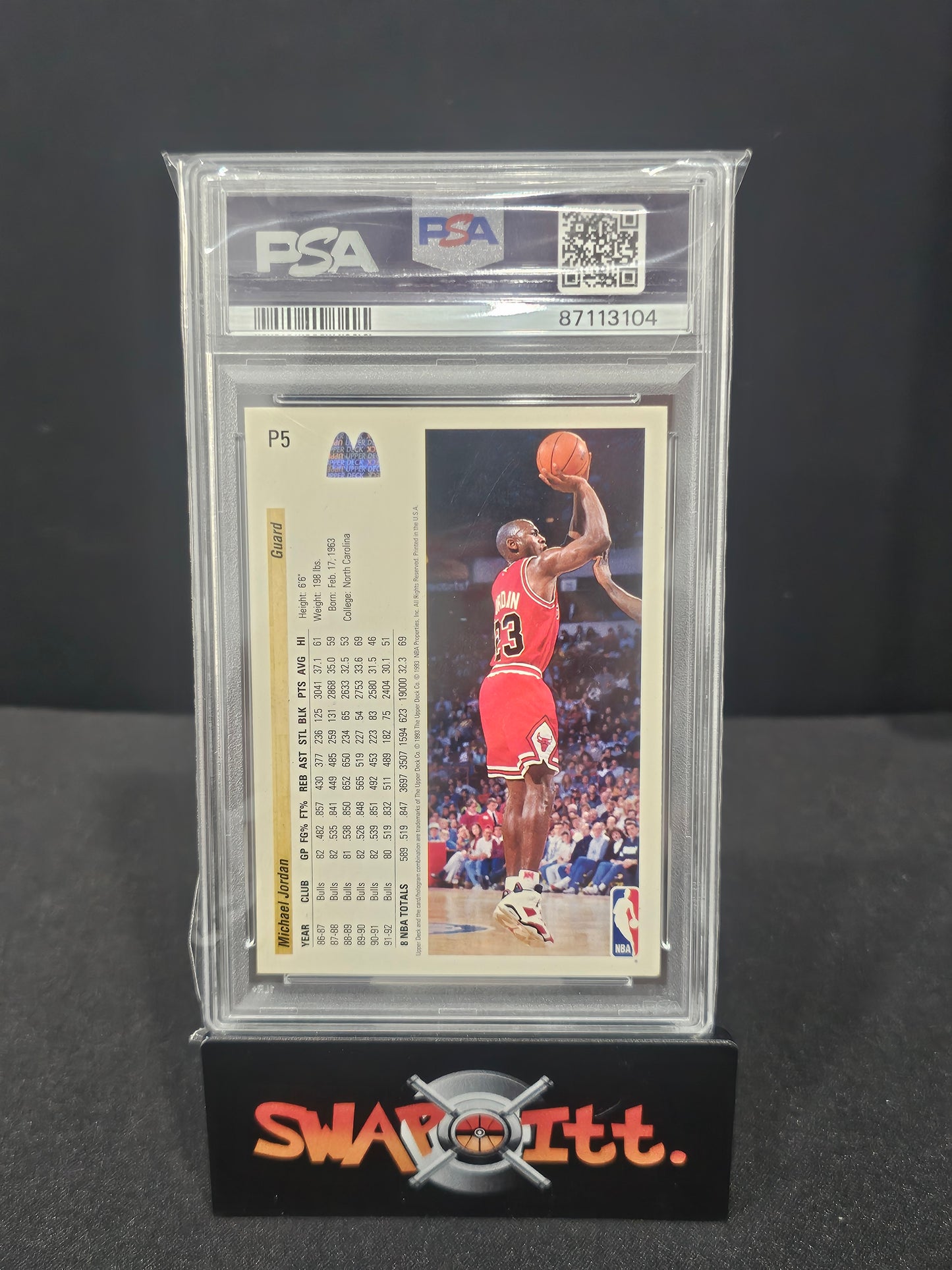 1992 upper deck mcdonalds MICHAEL JORDAN psa 3