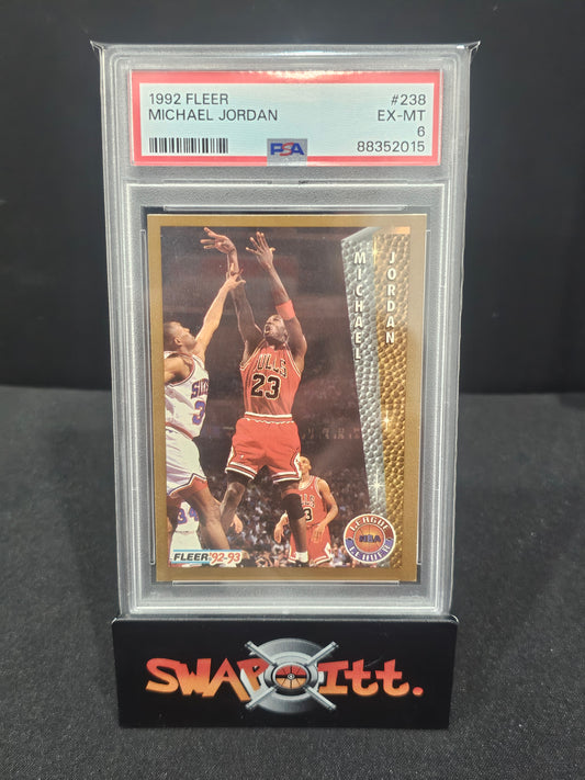 1992 fleer MICHAEL JORDAN psa 6