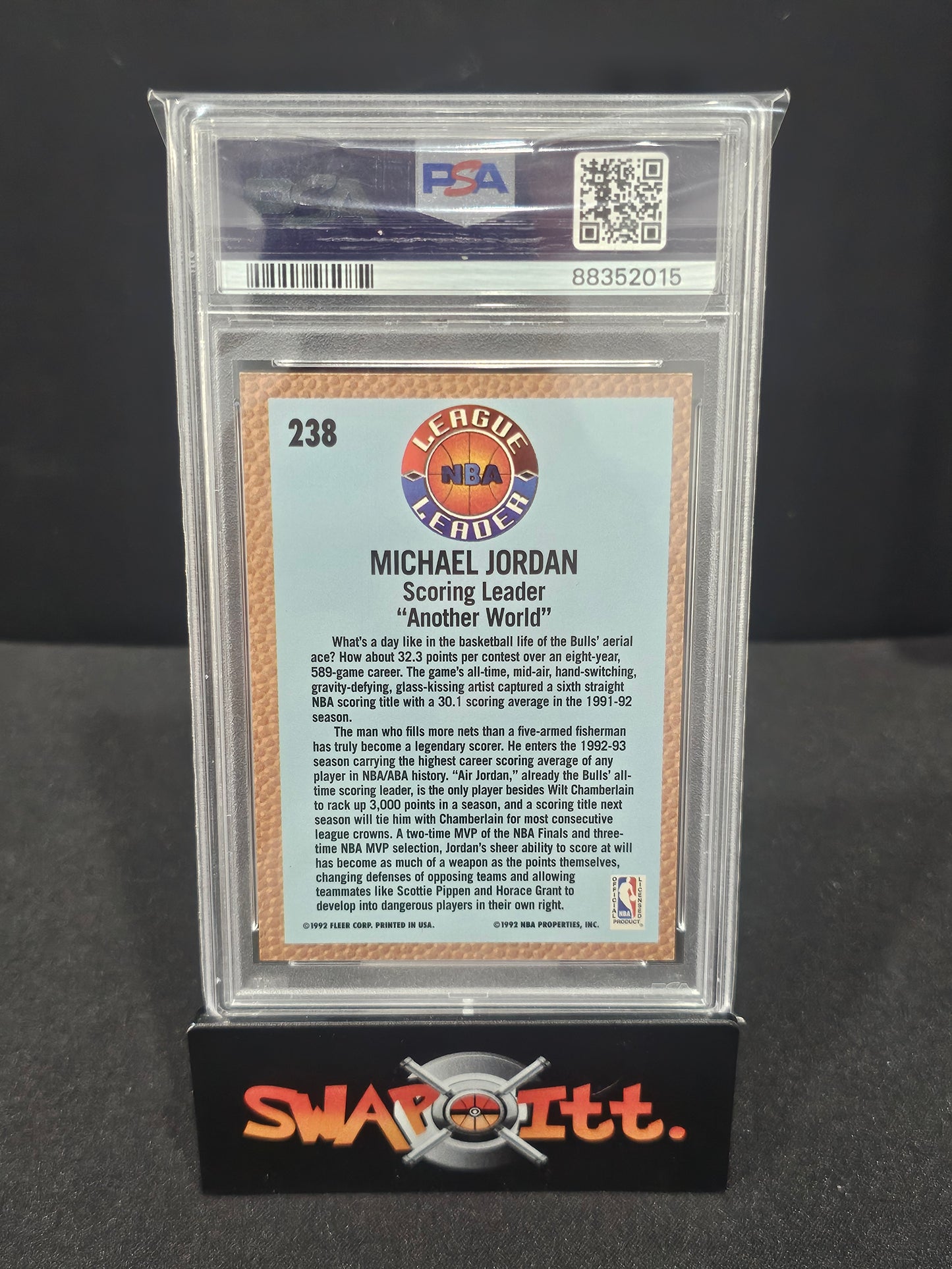 1992 fleer MICHAEL JORDAN psa 6