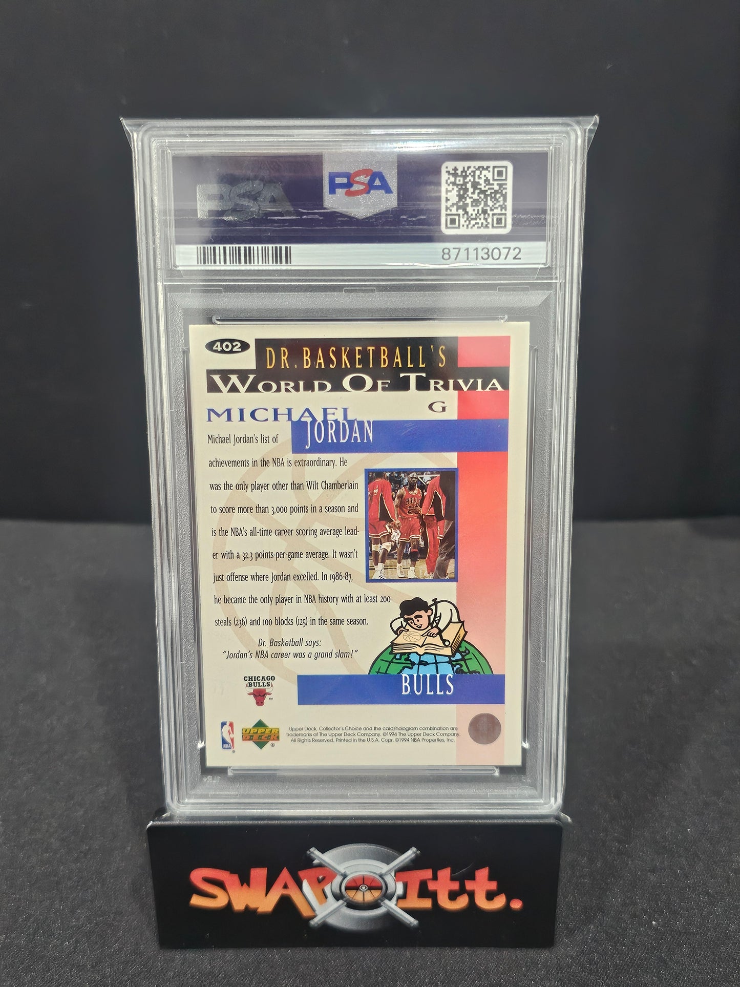 1994 upper deck collectors choice MICHAEL JORDAN psa 5