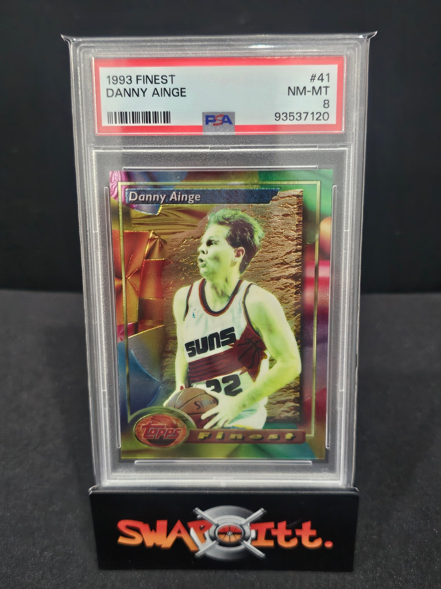 1993 topps finest DANNY AINGE psa 8