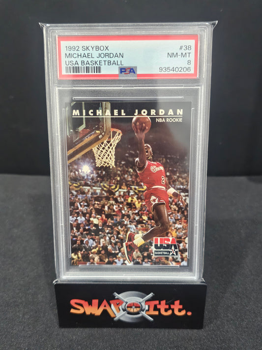 1992 skybox MICHAEL JORDAN USA basketball psa 8