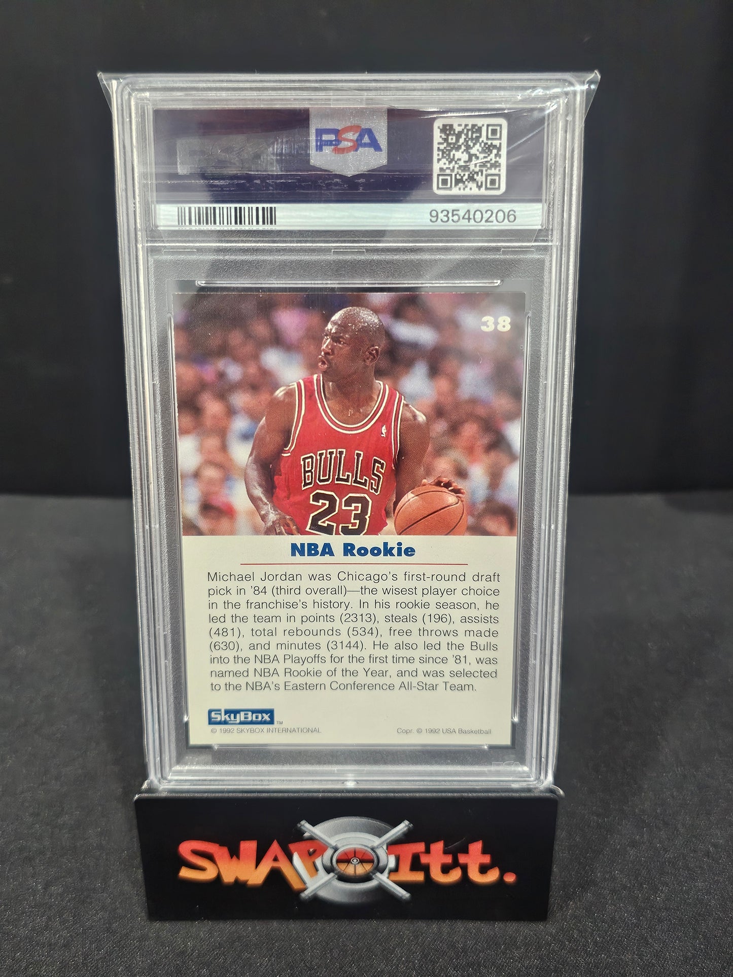 1992 skybox MICHAEL JORDAN USA basketball psa 8