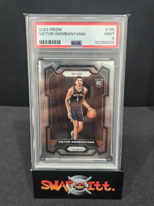 2023 prizm VICTOR WEMBANYAMA RC psa 9