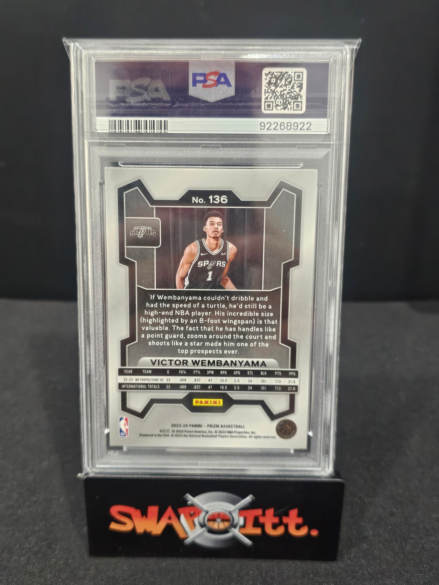 2023 prizm VICTOR WEMBANYAMA RC psa 9