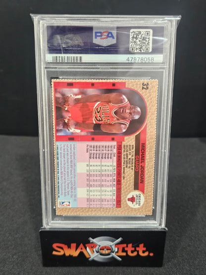 1992 fleer sheets MICHAEL JORDAN inside stuff perforated psa 8