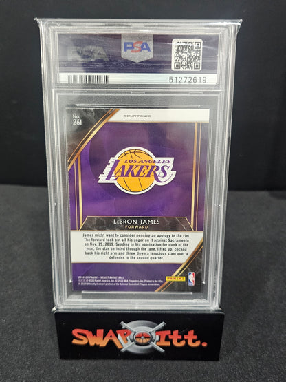 2019 panini select LEBRON JAMES  psa 9