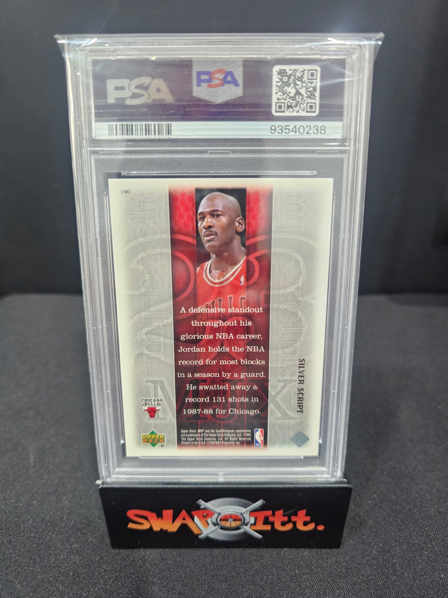 1999 upper deck mvp MICHAEL JORDAN silver script