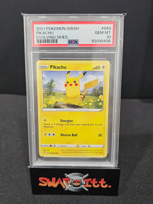 2021 pokemon swsh PIKACHU evolving skies psa 10