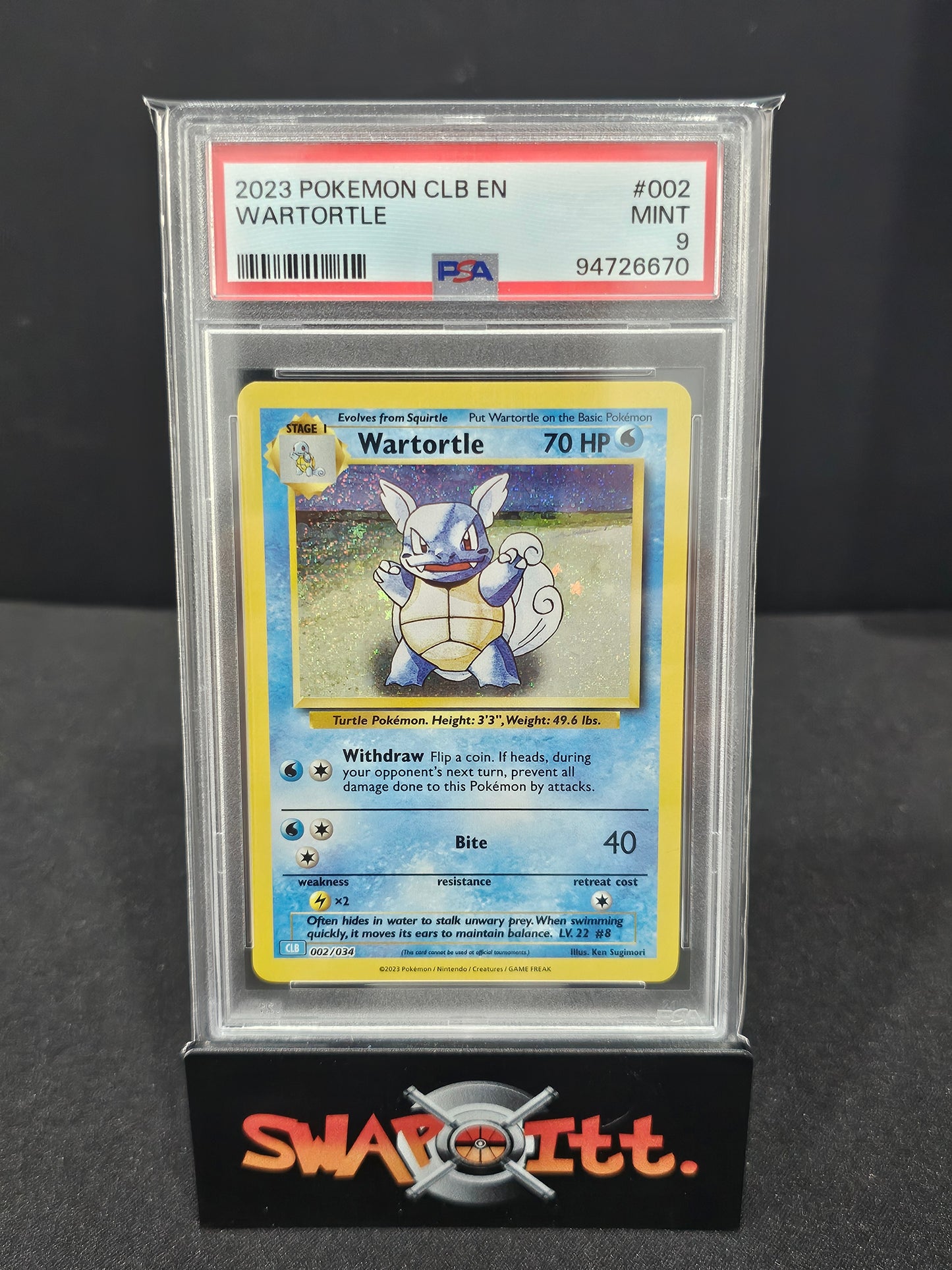 2023 pokemon clb en WARTORTLE psa 9