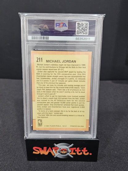 1991 fleer MICHAEL JORDAN psa 5