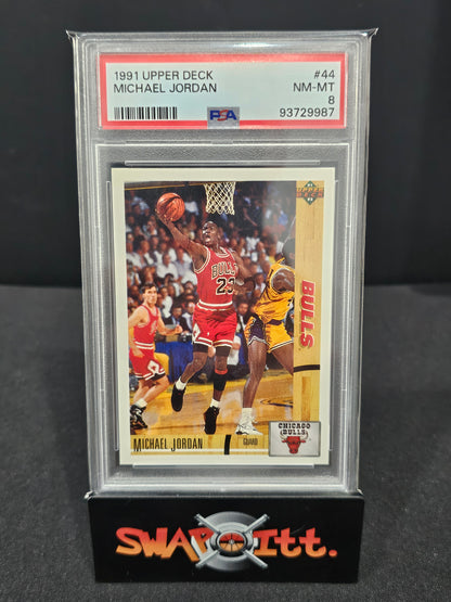 1991 upper deck MICHAEL JORDAN psa 8