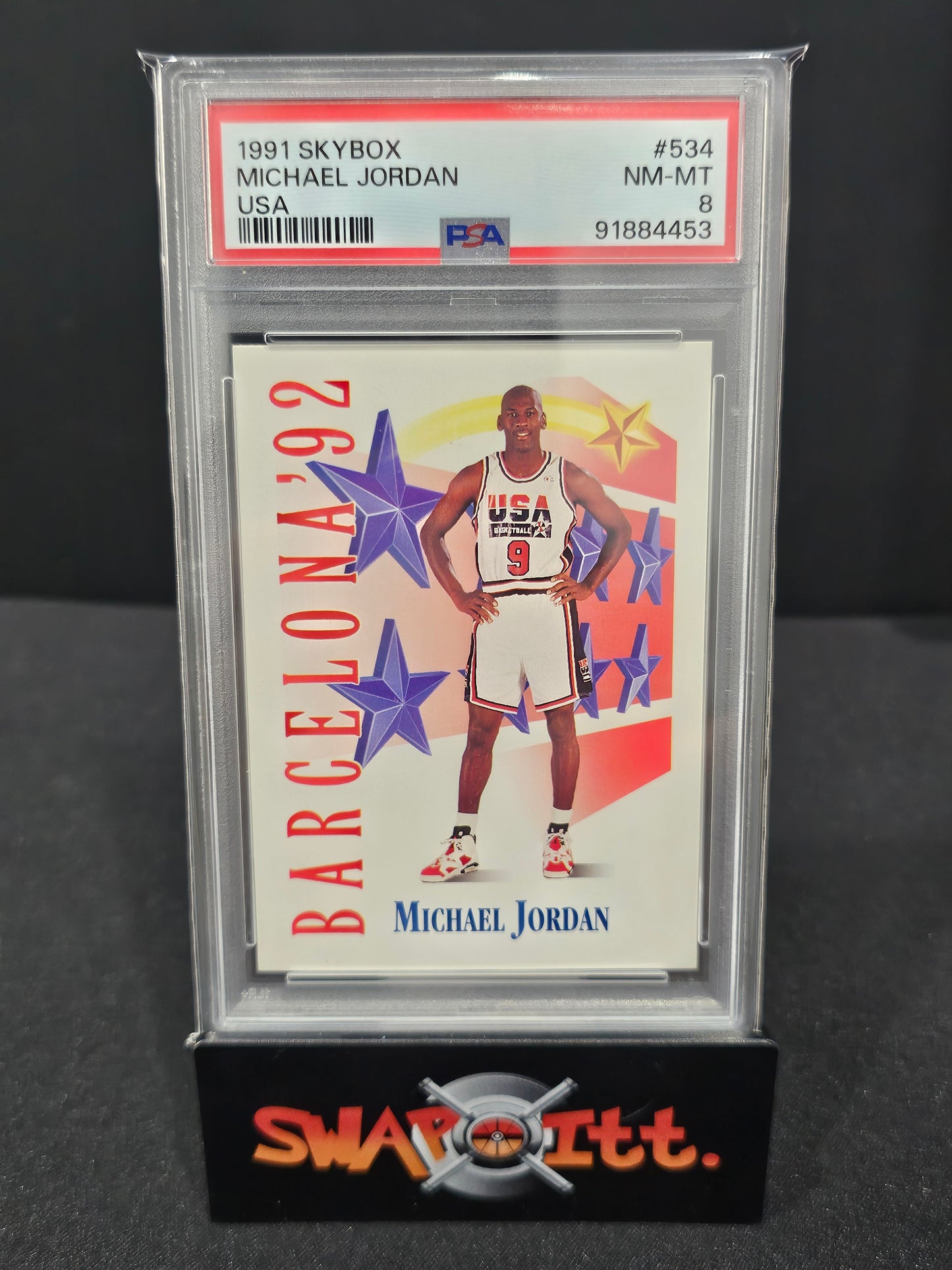 1991 skybox MICHAEL JORDAN psa 8