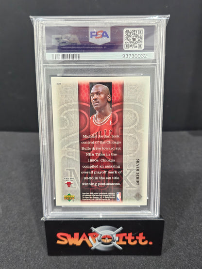 1999 upper deck mvp MICHAEL JORDAN silver script psa 6