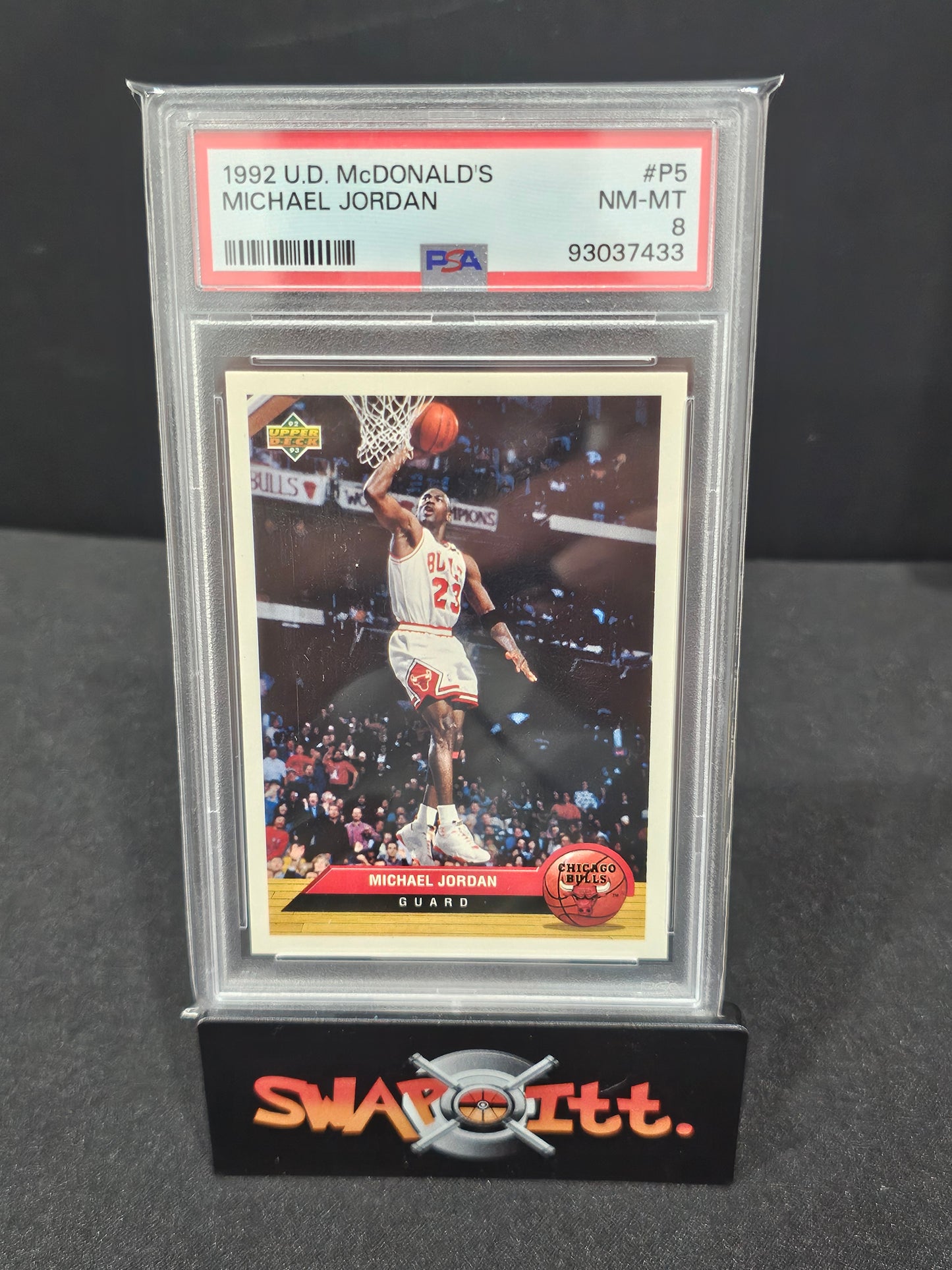 1992 upper deck mcdonalds MICHAEL JORDAN psa 8