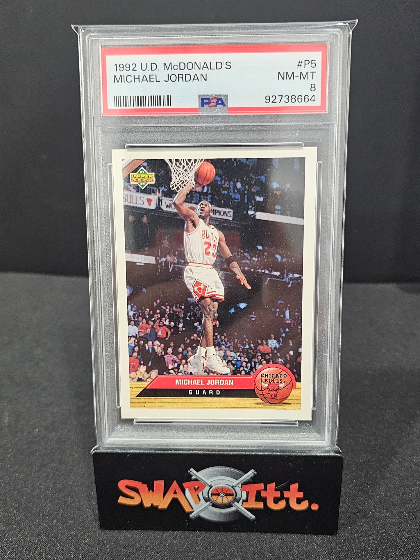 1992 upper deck mcdonalds MICHAEL JORDAN psa 8