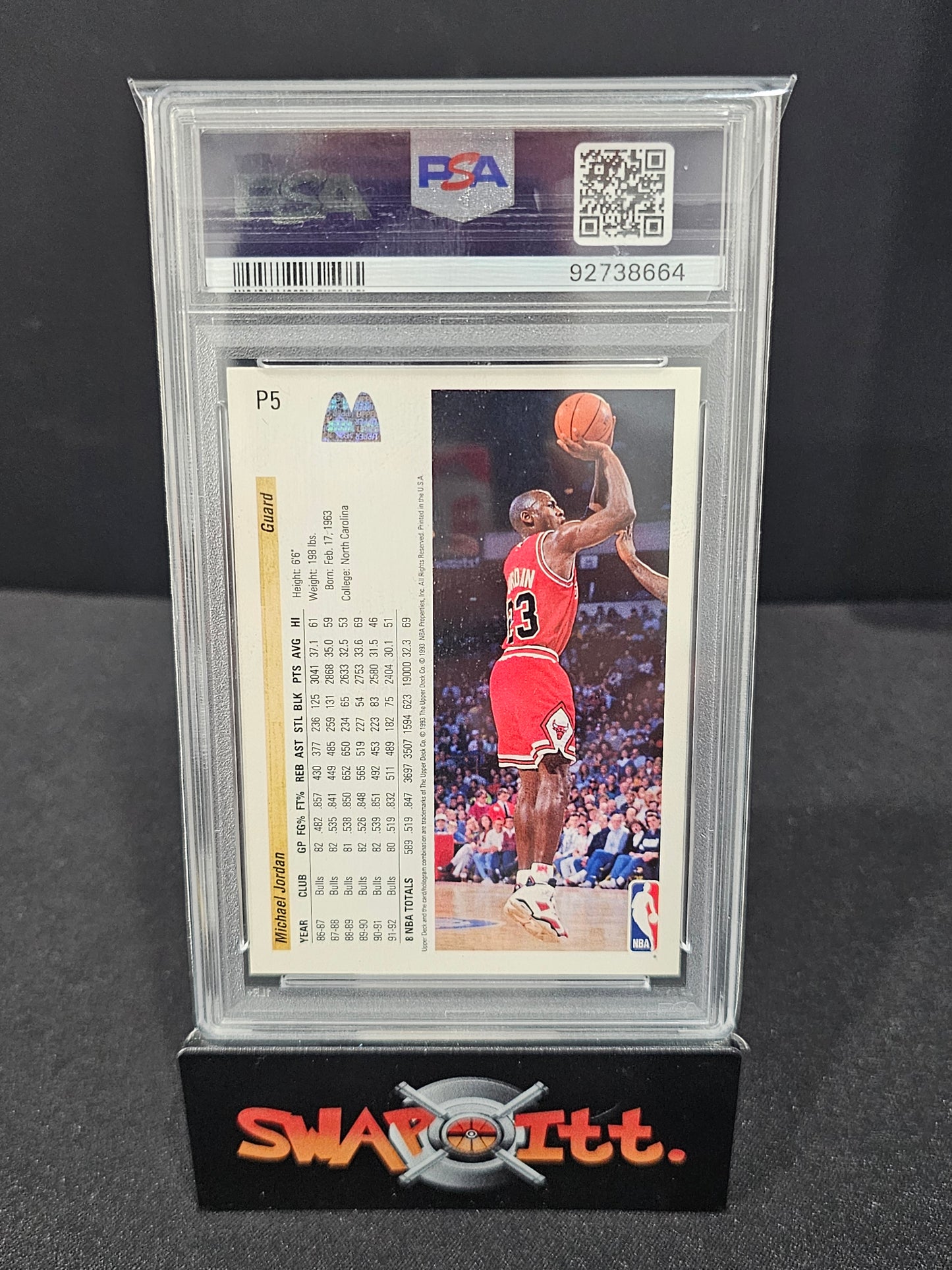 1992 upper deck mcdonalds MICHAEL JORDAN psa 8