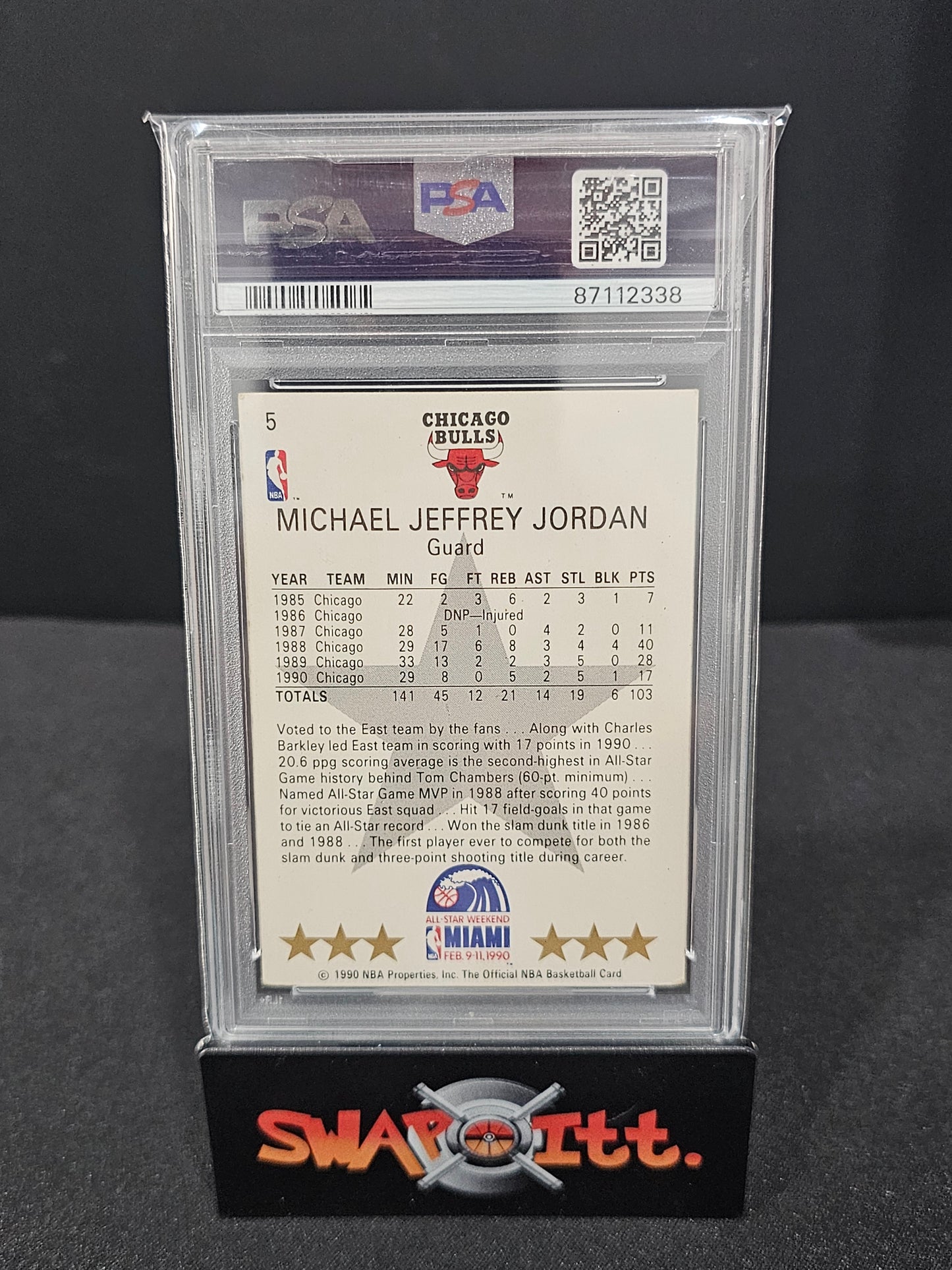 1990 hoops MICHAEL JORDAN psa 4