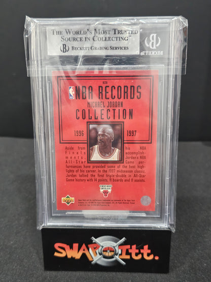 1997-98 upper deck records collection MICHAEL JORDAN bgs 9