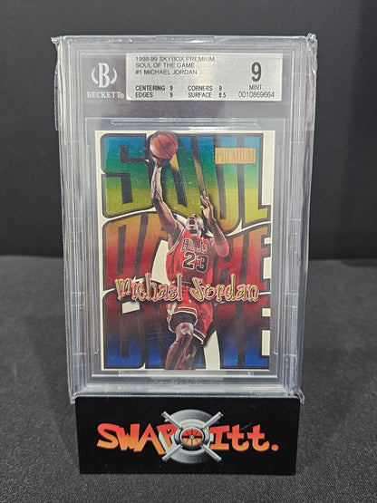 1998-99 skybox premium soul of the game MICHAEL JORDAN bgs 9