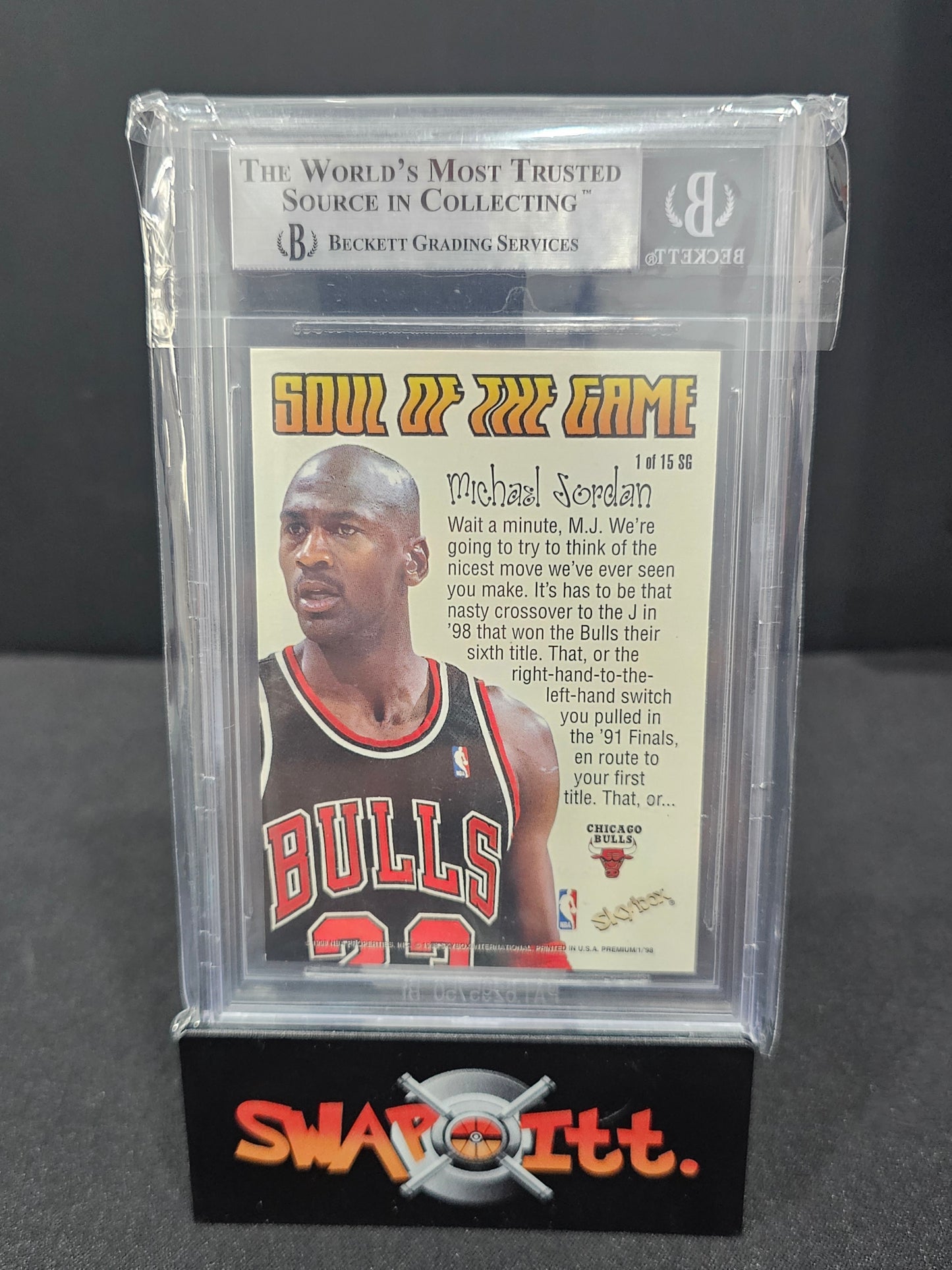 1998-99 skybox premium soul of the game MICHAEL JORDAN bgs 9