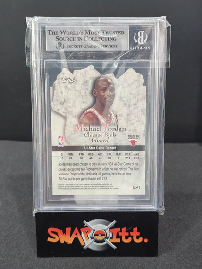 1997-98 topps rock stars MICHAEL JORDAN bgs 9